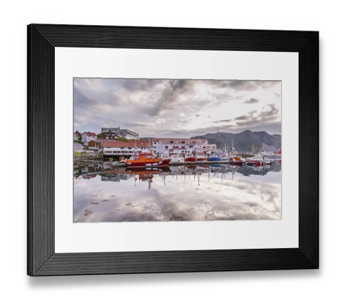 Framed Print : Port of Honningsvag in Finnmark Norway