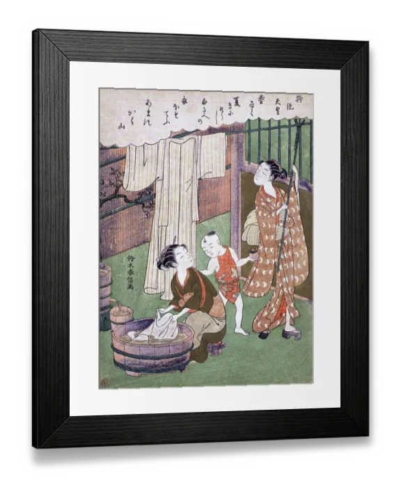 Framed Print : Suzuki Harunobu (鈴木 春信4)
