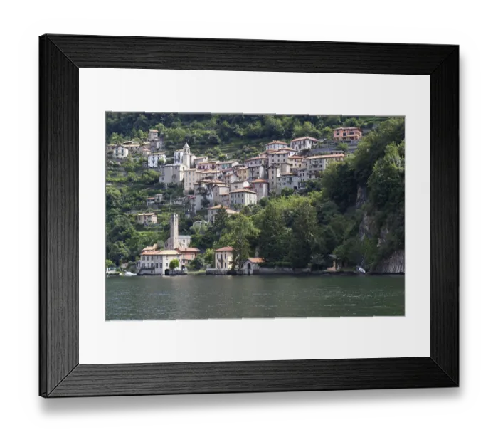 Framed Print : The picturesque village of Careno on Lake Como