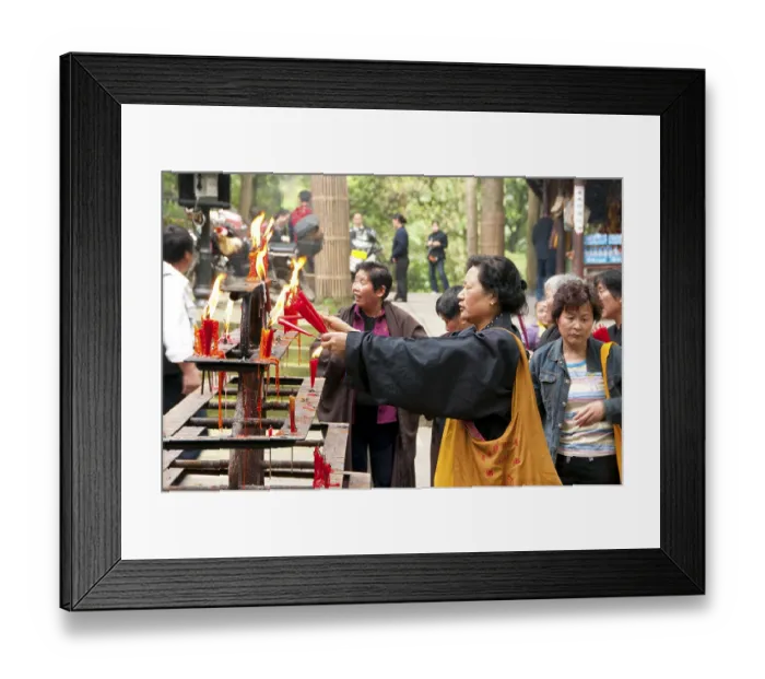 Framed Print : Fuhu Si (Crouching Tiger Monastery) was originally built during the Tang Dynasty (618 - 907)