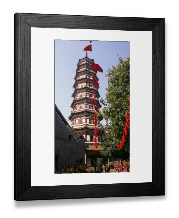 Framed Print : Liurong Si (Temple of the Six Banyan Trees)