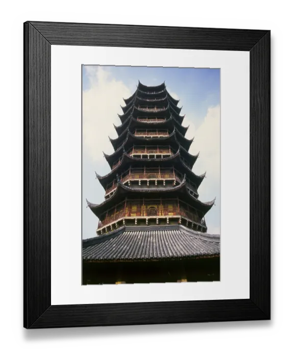 Framed Print : The octagonal North Temple Pagoda (Beisi Ta) is nine storeys and 76m high and dates from the late 10th century