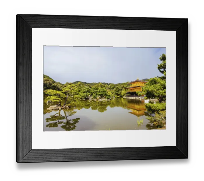Framed Print : The world famous Kinkakuji Temple (The Golden Pavilion) in Kyoto