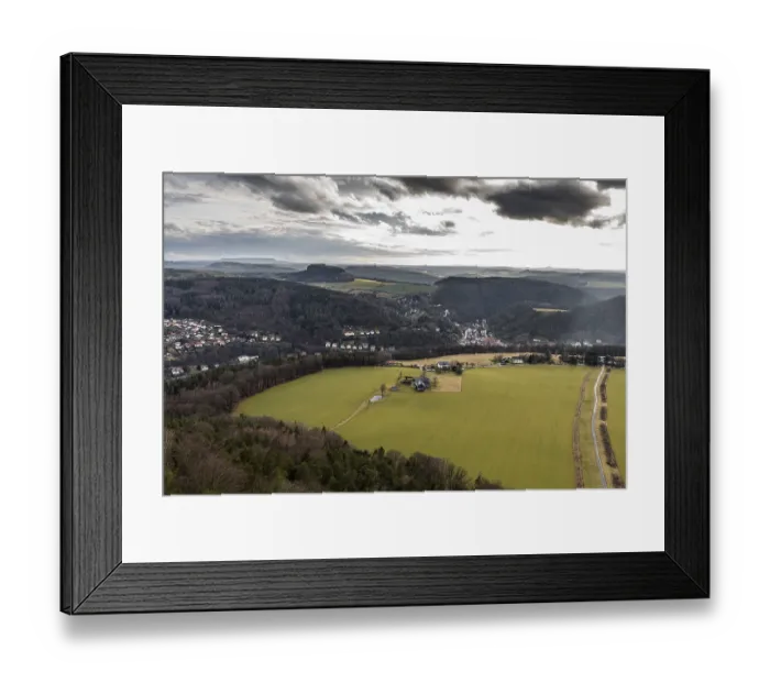 Framed Print : View from the Lilienstein 1