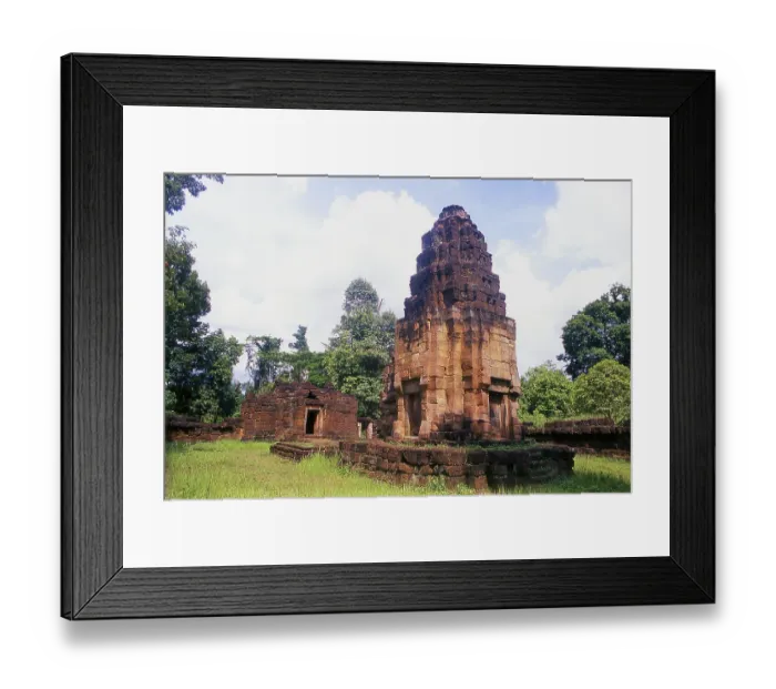 Framed Print : Prasat Ta Meuan - a complex of three structures built in the 12th-13th centuries around the time of Framed Print : Prasat Ta Meuan - a complex of three structures built in the 12th-13th centuries around the time of