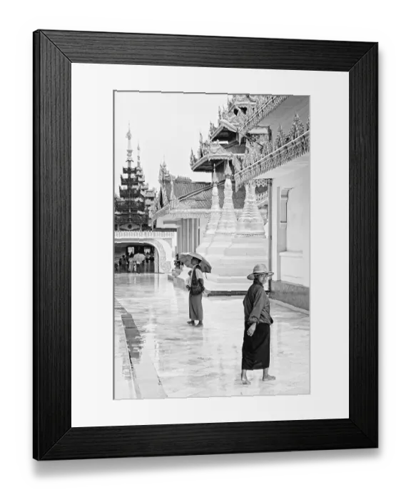 Framed Print : Burmese shwedagon paya temple in yangon myanmar