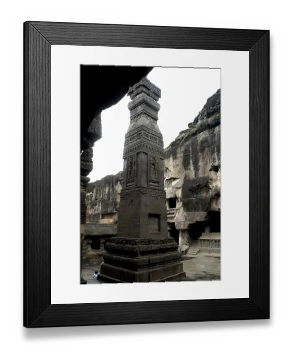 Framed Print : Pillar in Kailash temple, Ellora caves