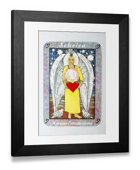 Framed Print : Tarot symbols with a grey background