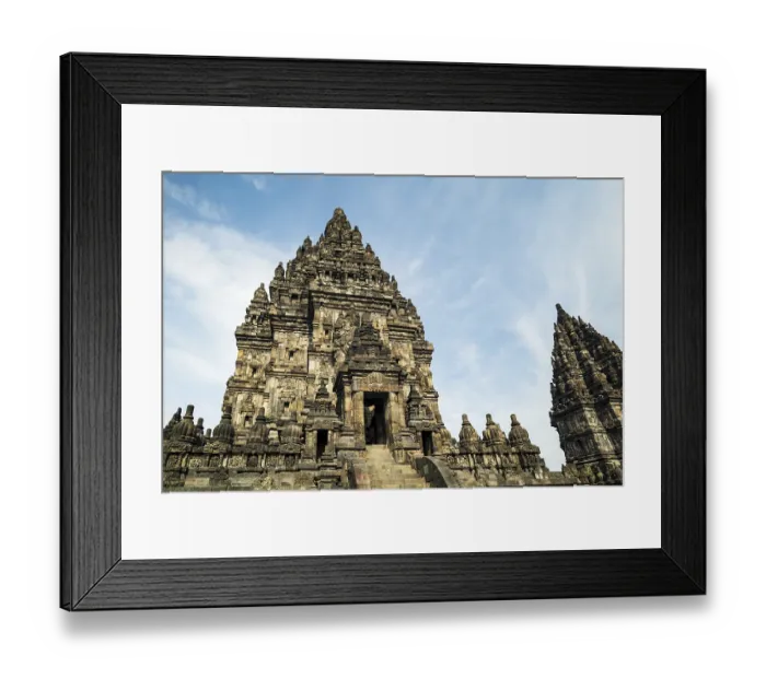 Framed Print : Prambanan temple complex in Yogyakarta