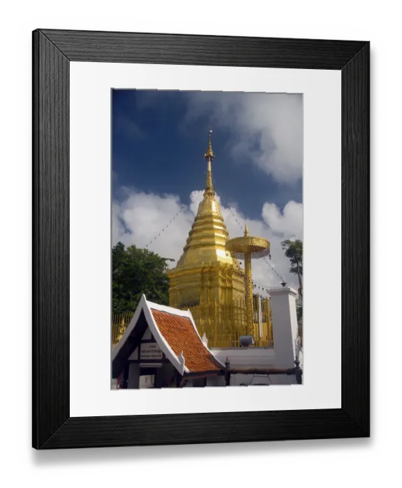 Framed Print : Wat Phrathat Doi Kham or Temple of the Golden Mount Framed Print : Wat Phrathat Doi Kham or Temple of the Golden Mount
