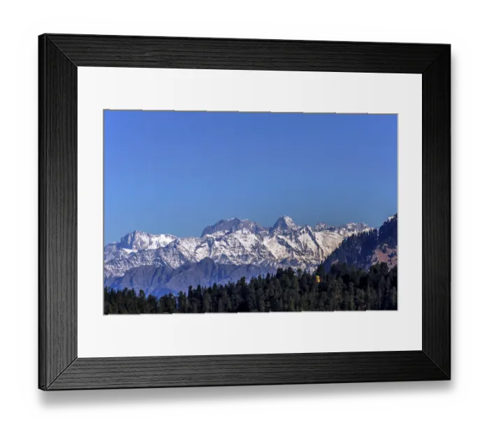 Framed Print : Snow covered mountains, mashobra