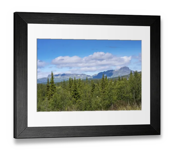 Framed Print : Fascinating natural landscape in Jotunheimen in the summertime in Norway Framed Print : Fascinating natural landscape in Jotunheimen in the summertime in Norway