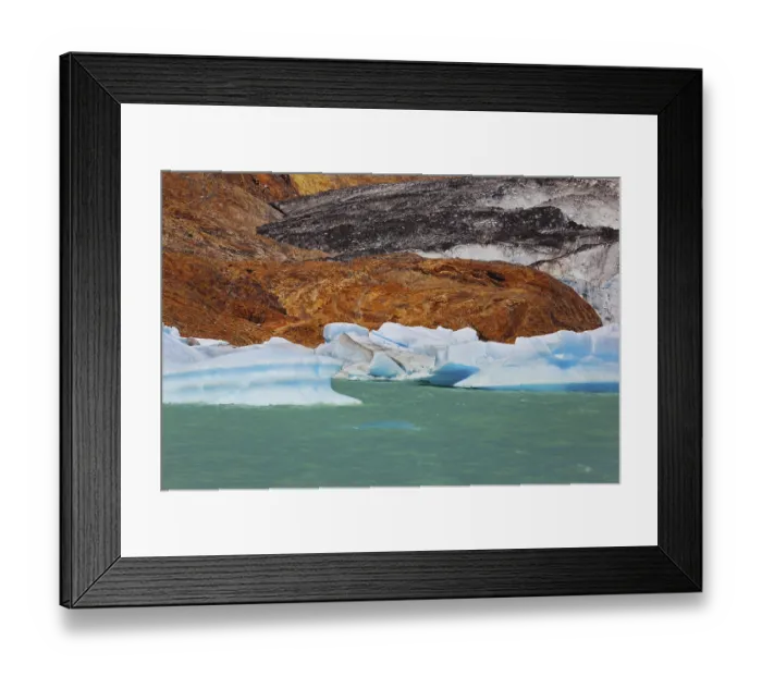 Framed Print : The lake is surrounded by mountains