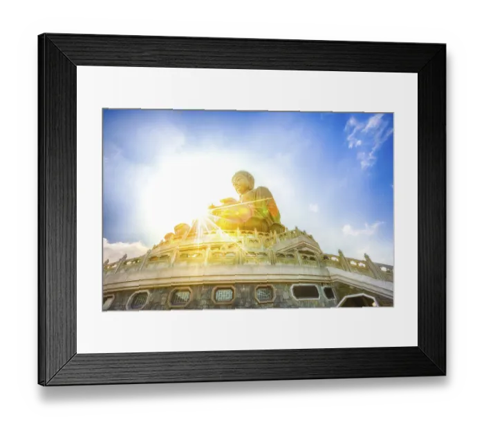 Framed Print : Scenic Tian Tan Buddha or Big Buddha