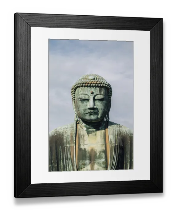 Framed Print : The Great Buddha bronze statue at Kotoku-in temple in Kamakura