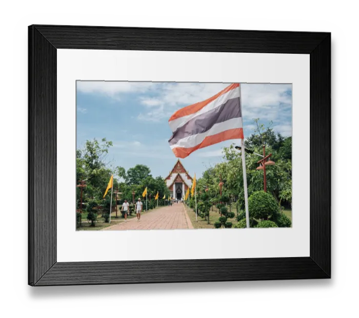 Framed Print : Ayutthaya temple Wihan Phra Mongkhon Bophit in Thailand