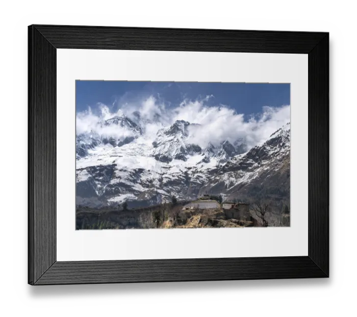 Framed Print : Nepal. The view on Annapurna trail track Framed Print : Nepal. The view on Annapurna trail track