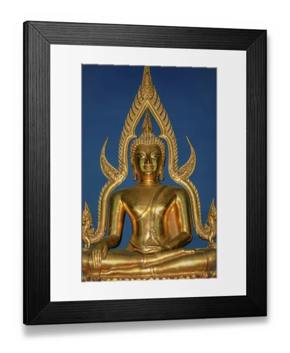 Framed Print : Scanned slide of a historical colour photograph of a gilded Buddha in a pagoda in Vietnam Framed Print : Scanned slide of a historical colour photograph of a gilded Buddha in a pagoda in Vietnam