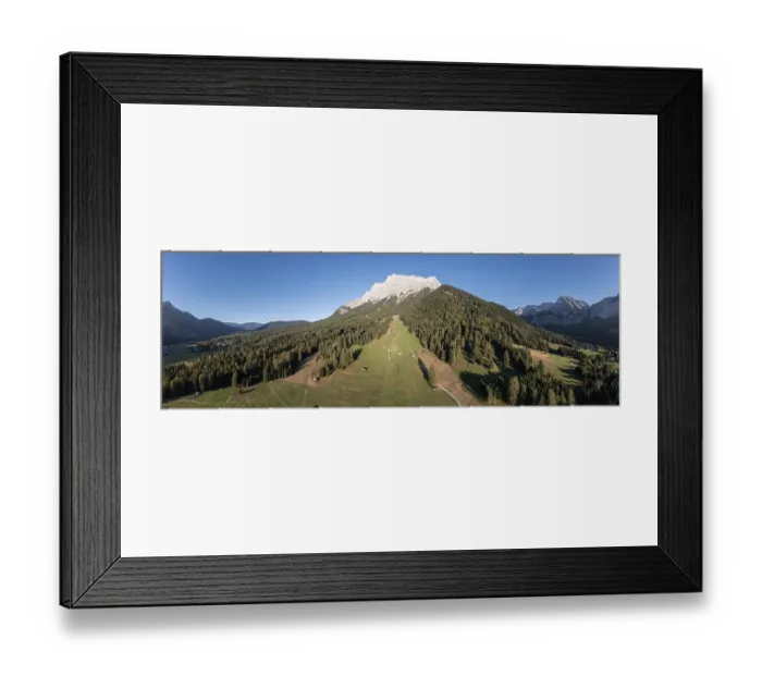 Framed Print : Drone, Drone shot, Panorama, Extensive alpine panorama with forests Framed Print : Drone, Drone shot, Panorama, Extensive alpine panorama with forests