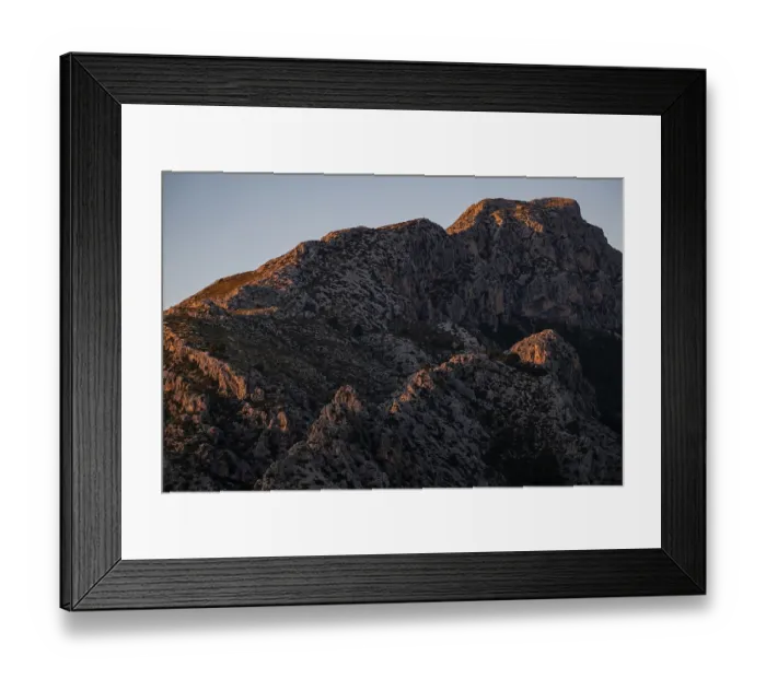 Framed Print : Puig de Galatzo, 1027 metros de altura