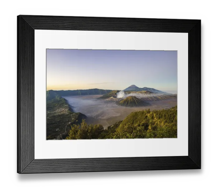 Framed Print : Mount Bromo volcano at sunrise