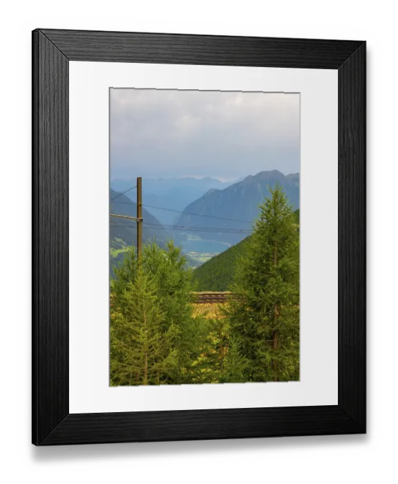 Framed Print : Railroad Tracks with Mountain View Framed Print : Railroad Tracks with Mountain View