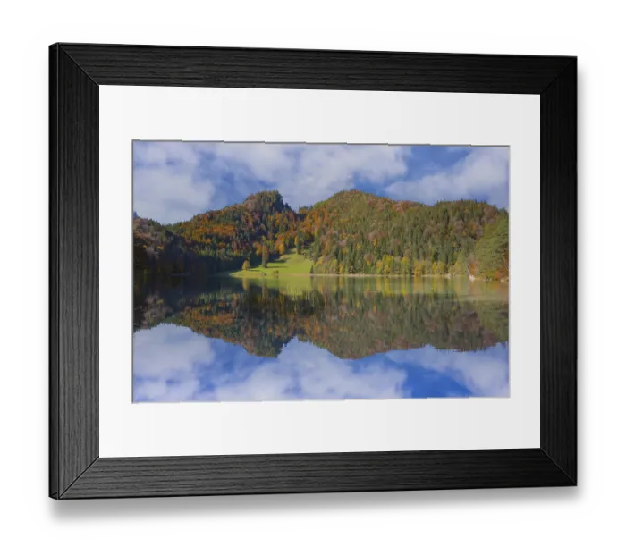 Framed Print : Lake Alatsee in autumn, Ostallgau