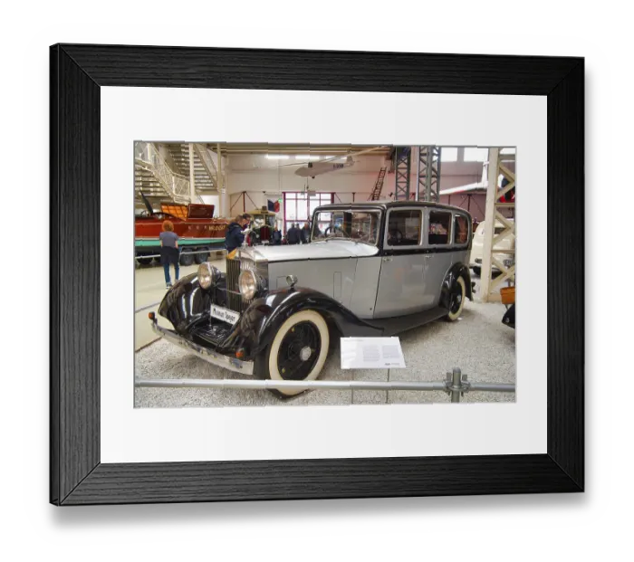Framed Print : SPEYER, GERMANY - OCTOBER 2022: silver grey gray ROLLS ROYCE 20 25 1929 retro car in the Technikmuseum Speyer Framed Print : SPEYER, GERMANY - OCTOBER 2022: silver grey gray ROLLS ROYCE 20 25 1929 retro car in the Technikmuseum Speyer