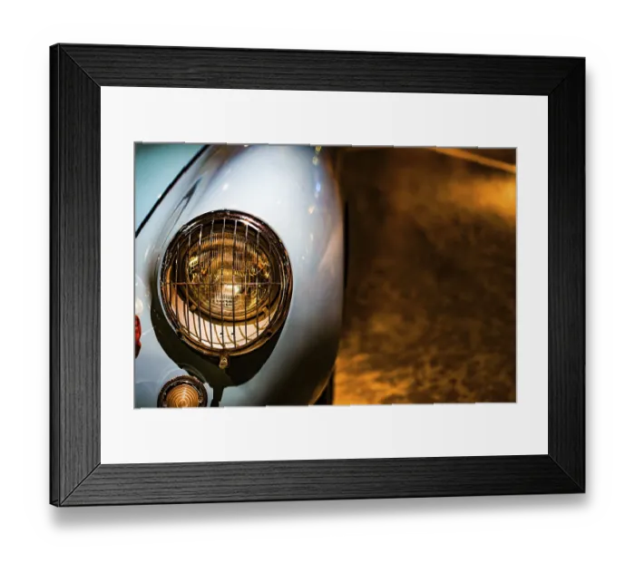 Framed Print : Classic car headlights. Shooting Location: Nishi -ku Framed Print : Classic car headlights. Shooting Location: Nishi -ku