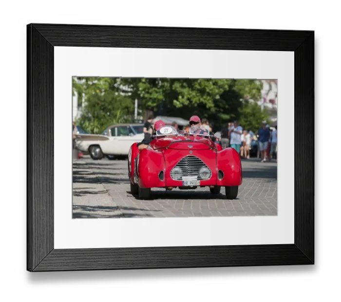 Framed Print : Front view of the red Fiat Simca 508 C Framed Print : Front view of the red Fiat Simca 508 C