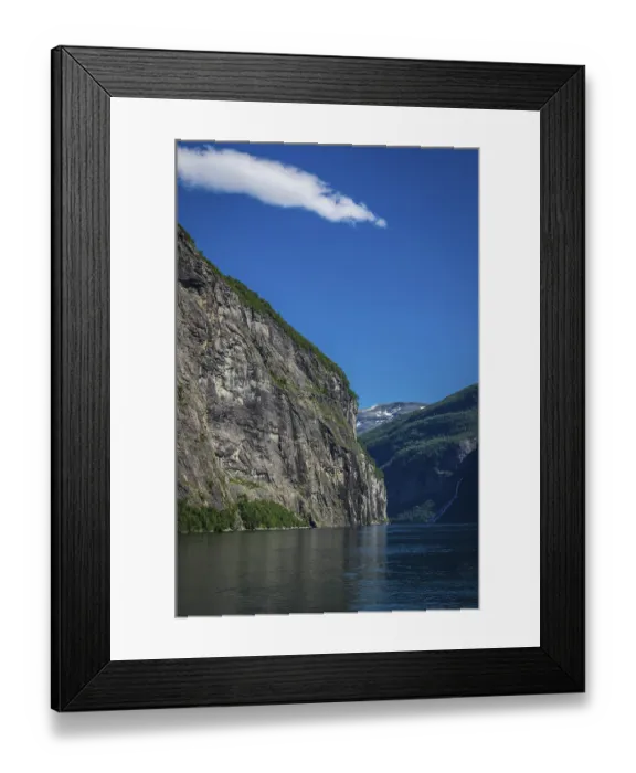Framed Print : The landscape at the Geirangerfjord in summertime in Norway is beautiful