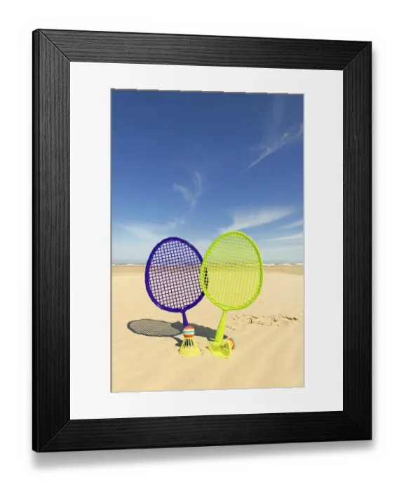 Framed Print : Beach tennis game for leisure time Framed Print : Beach tennis game for leisure time