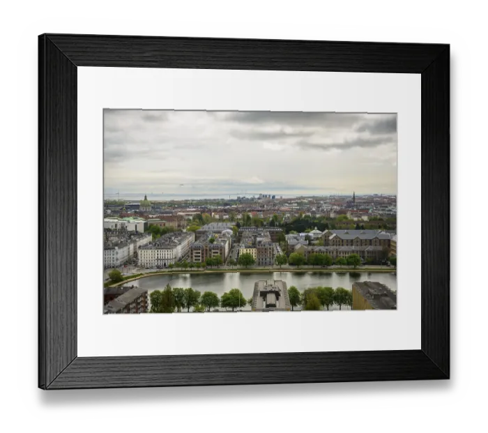 Framed Print : View over the city, Sortedams So Framed Print : View over the city, Sortedams So