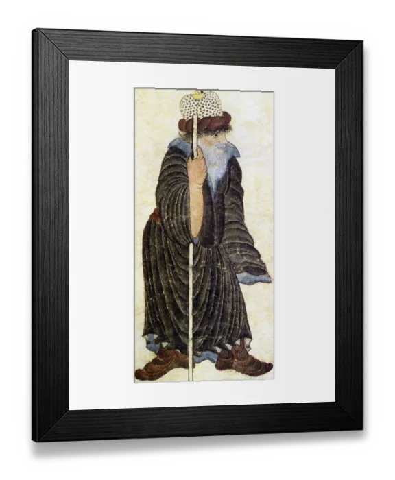 Framed Print : Siyah Kalem or Black Pen is the name given to the 15th century school of painting attributed to Mehmed