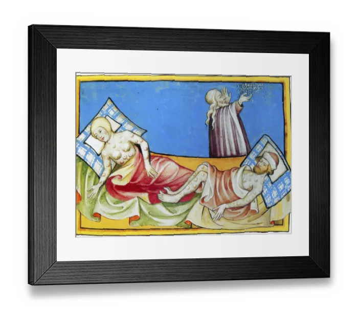 Framed Print : The disease represented is generally believed to be the plague