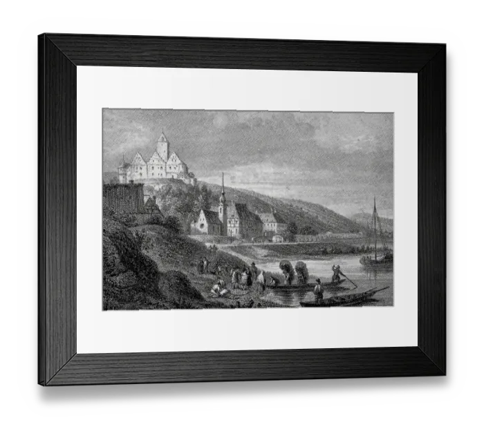 Framed Print : Middle Ages, Mainberg Castle is located in the village of the same name Mainberg near Schweinfurt in Lower Franconia