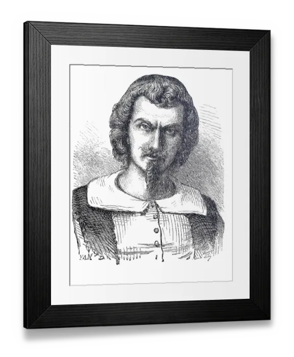 Framed Print : Evangelista Torricelli (15 October 1608 - 25 October 1647) was an Italian physicist and mathematician