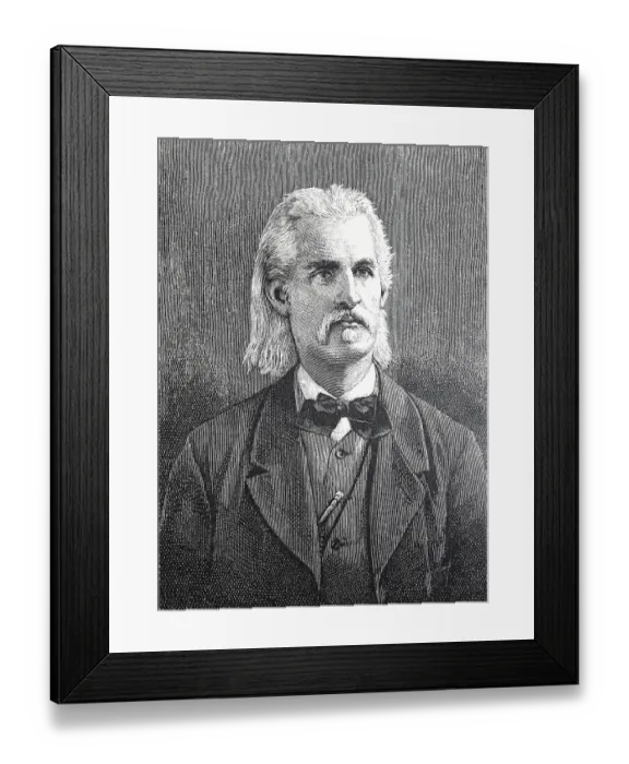 Framed Print : Robert Hamerling, baptised as Rupert Johann Hammerling