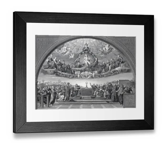 Framed Print : La Disputa, The Disputation of the Blessed Sacrament by Raphael Framed Print : La Disputa, The Disputation of the Blessed Sacrament by Raphael