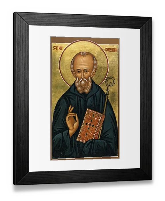 Framed Print : Saint Columba (7 December 521 - 9 June 597 CE)-also known as Colum Cille