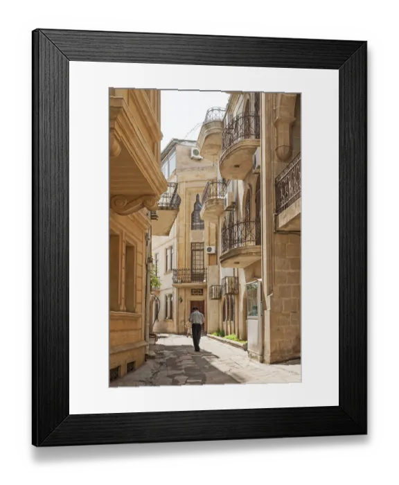 Framed Print : Architecture in baku azerbaijan street