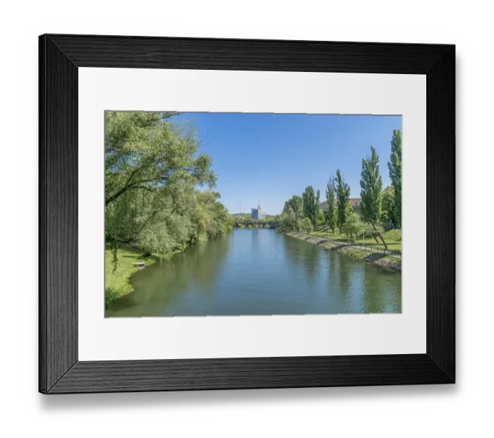 Framed Print : Crisul Repede river in the center of Oradea in Bihor county Framed Print : Crisul Repede river in the center of Oradea in Bihor county