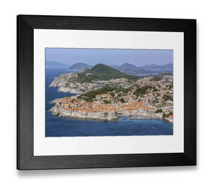 Framed Print : View of Dubrovnik from the hill, Croatia