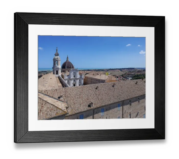 Framed Print : An image of a flight over Basilica della Santa Casa Loreto Italy