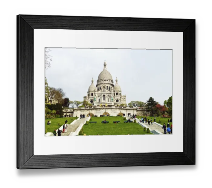 Framed Print : The Sacre Coeur church on Montmartre in Paris