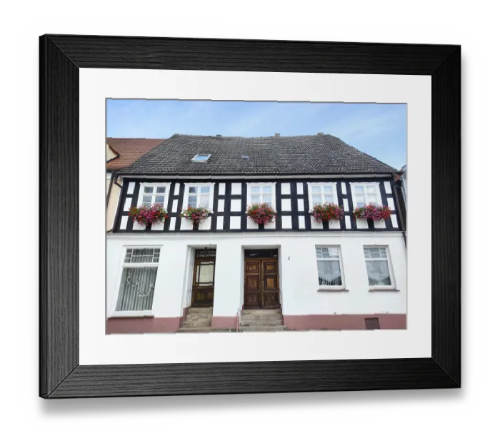 Framed Print : Old half-timbered house in Ueckermuende Framed Print : Old half-timbered house in Ueckermuende
