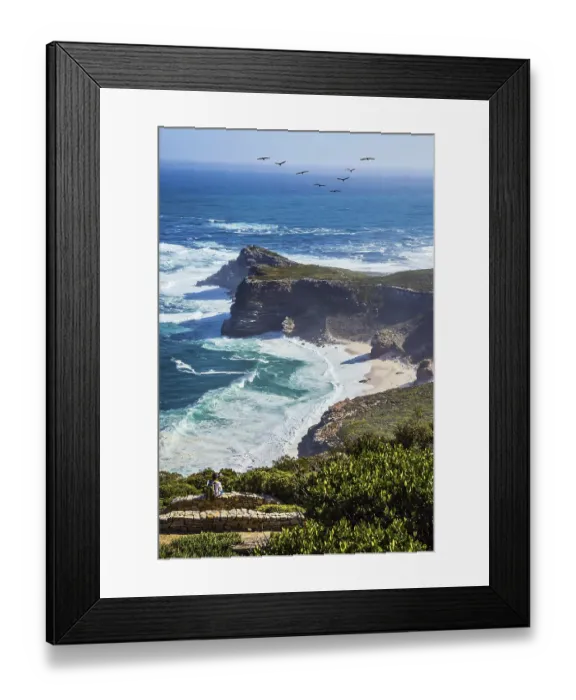Framed Print : Flock of migratory birds at sunse