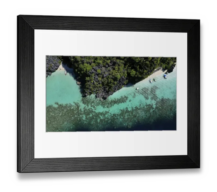 Framed Print : Aerial view of tropical Philippines island