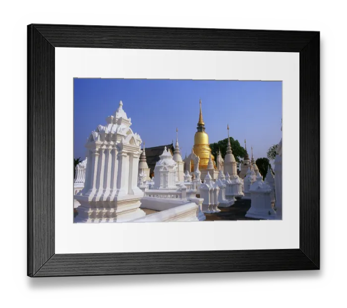 Framed Print : Wat Suan Dok (Thai: วัดสวนดอก)