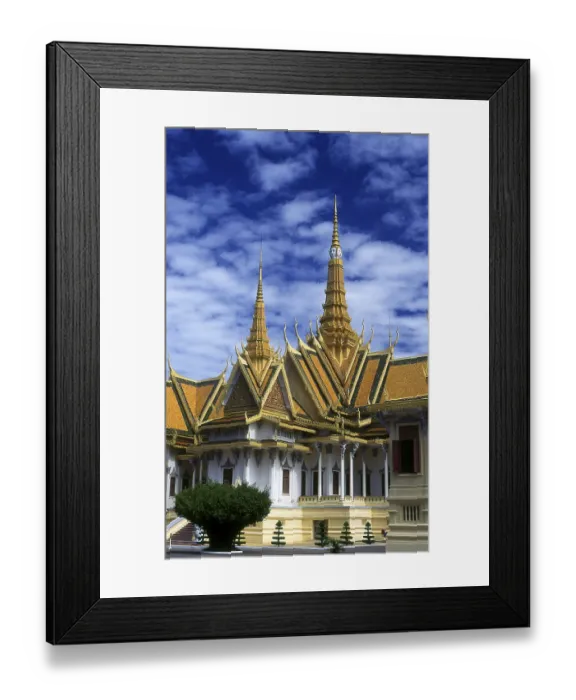 Framed Print : The Royal Palace (Preah Barum Reacha Veang Nei Preah Reacheanachak Kampuchea) and Silver Pagoda